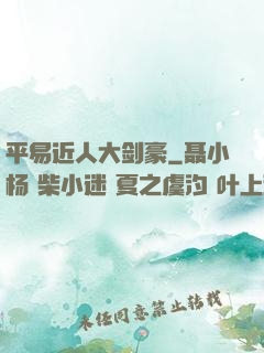 平易近人大剑豪